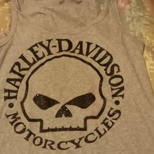 Gray harley tank